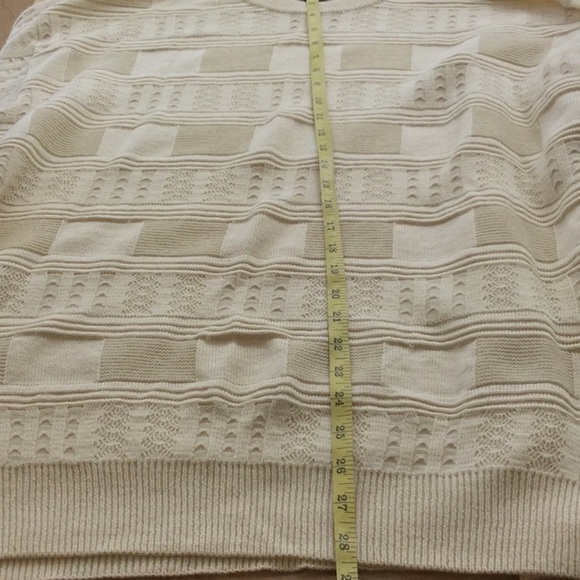 Giorgiolini made in Italy Knit Pullover size XXL cream  long sleeve NWOT.   #369 - Picture 4 of 6